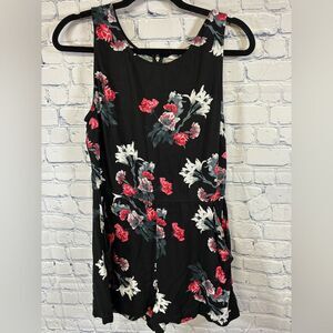 BB Dakota Aniston Black Floral Print Casual Festival Feminine Boho Romper M